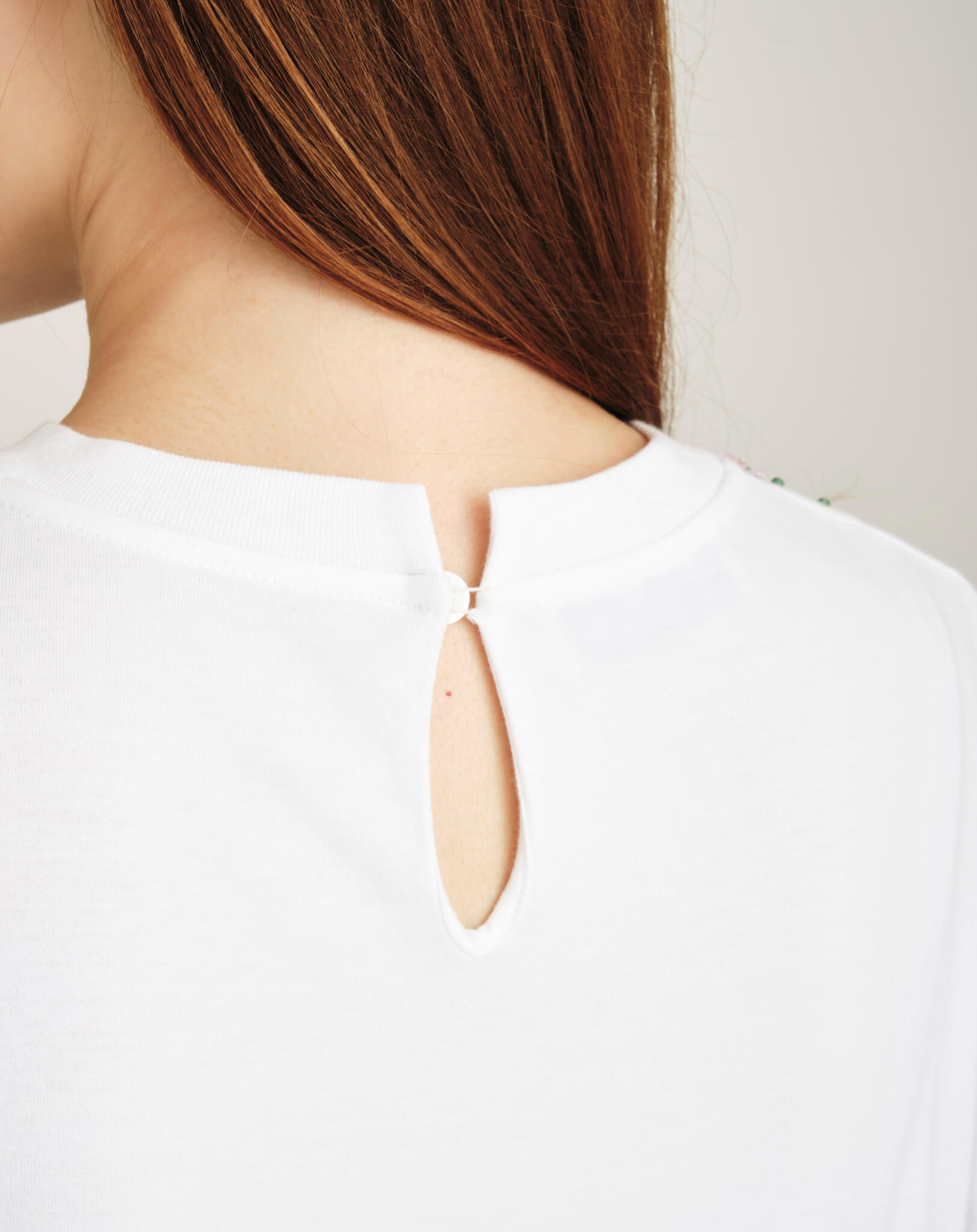 Miu Miu - Embellished Necklace Crop Tshirt S